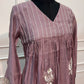 Dusty Mauve Embroidered A-Line Suit Set (RT1534)