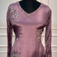 Dusty Lavender Chinon Embroidered Suit Set (RT1548)