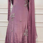 Dusty Lavender Chinon Embroidered Suit Set (RT1548)