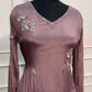 Soft Mauve Lavender Chinon Embroidered Suit Set (RT1549)