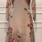 Blush Pink Floral Chinon A-Line 3 Piece Suit Set (RT1545)