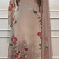Blush Pink Floral Chinon A-Line 3 Piece Suit Set (RT1545)