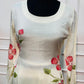 Ivory Floral Chinon A-Line 3 Piece Suit Set (RT1546)