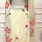 Ivory Floral Chinon A-Line 3 Piece Suit Set (RT1546)
