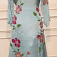 Pastel Blue Floral Chinon A-Line 3 Piece Suit Set (RT1547)