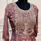 Mauve Embroidered Chinon Anarkali Suit Set (RT1550)