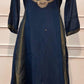 Midnight Navy Royale Mull Chanderi A-Line Embroidered Suit Set (RT1553)
