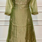 Elegant Sage Green Floral Embroidered A-Line 3-Piece Suit Set (RT1569)