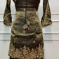 Olive Black Royale – Premium Benaras Farsi Salwar Suit Set (RT1577)