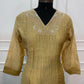 Golden Glow – Premium Mull Chanderi 3 Piece A-Line Suit Set (RT1581)