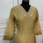 Golden Glow – Premium Mull Chanderi 3 Piece A-Line Suit Set (RT1581)