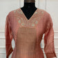 Dusty Rose Elegance – Premium Mull Chanderi 3 Piece A-Line Suit Set (RT1582)