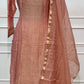 Dusty Rose Elegance – Premium Mull Chanderi 3 Piece A-Line Suit Set (RT1582)