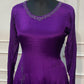Royal Purple Embroidered Chinon A-Line Suit Set (RT1588)