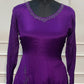 Royal Purple Embroidered Chinon A-Line Suit Set (RT1588)
