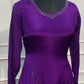 Royal Purple Embroidered Chinon A-Line Suit Set (RT1588)