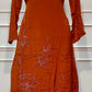 Rust Gul Embroidered Chinon A-Line Suit Set (RT1587)