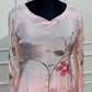 Pink Floral Embroidered A-Line Suit Set (RT1613)