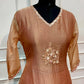Dusty Rose Embroidered Salsa A-Line Suit Set (RT1616)