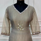 Sage Grey Embroidered Salsa A-Line Suit Set (RT1618)