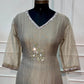 Sage Grey Embroidered Salsa A-Line Suit Set (RT1618)