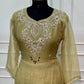 Olive Green Floral Embroidered A-Line Suit (RT1620)