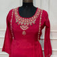 Magenta Embroidered A-Line Suit (RT1622)