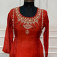 Rust Orange Embroidered A-Line Suit (RT1621)