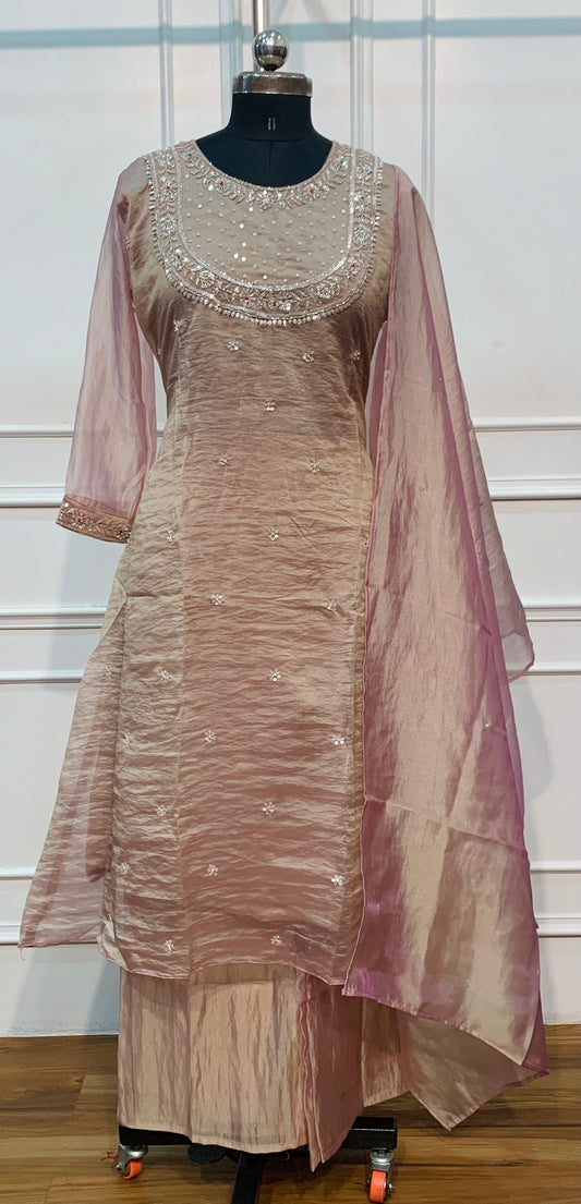 Dusty Rose Elegance Miraci A-Line 3 Piece Suit Set (RT1623)
