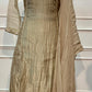 Elegant Sage Beige Embroidered Salsa A-Line Suit Set (RT1627)