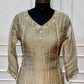 Elegant Sage Beige Embroidered Salsa A-Line Suit Set (RT1627)