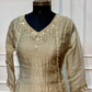 Elegant Sage Beige Embroidered Salsa A-Line Suit Set (RT1627)