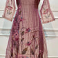 Dusty Rose Floral Embellished Salsa A-Line Suit Set with Dupatta (RT1637)