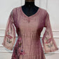 Dusty Rose Floral Embellished Salsa A-Line Suit Set with Dupatta (RT1637)