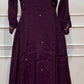 Plum Majesty Mull Chanderi A-Line Suit Set (RT1632)