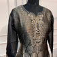 Midnight Gold Elegance – Benaras 3 Piece Straight Cut Suit Set (RT1641)