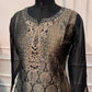 Midnight Gold Elegance – Benaras 3 Piece Straight Cut Suit Set (RT1641)