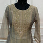 Sage Grey Embroidered A-Line Suit Set (RT1646)