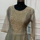 Sage Grey Embroidered A-Line Suit Set (RT1646)
