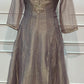 Mauve Grey Embroidered A-Line Suit Set (RT1647)