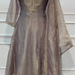 Mauve Grey Embroidered A-Line Suit Set (RT1647)