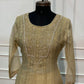 Golden Olive Embroidered A-Line Suit Set (RT1645)