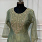 Sage Green Embroidered A-Line Suit Set (RT1648)