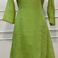 Lime Green Mull Chanderi Embroidered A-Line Suit Set (RT1662)