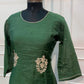 Emerald Grace – Premium Mull Chanderi A-Line 3 Piece Suit Set (RT1653)