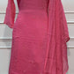 Pink Radiance Mull Chanderi Embroidered A-Line Suit Set (RT1663)