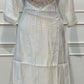 Ivory White Floral Embroidered Mull Chanderi A-Line Suit Set (RT1672)