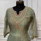 Sage Green Elegance Embroidered Salsa A-Line Suit Set (RT1677)
