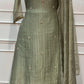 Sage Green Elegance Embroidered Salsa A-Line Suit Set (RT1677)