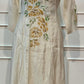 Ivory Golden Garden Floral Embroidered Premium Mull Chanderi Anarkali Suit Set (RT1675)